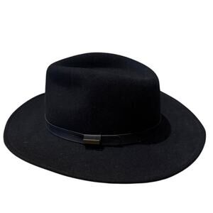 Pendleton Black Wool Fedora Hat Sz. M